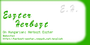 eszter herbszt business card